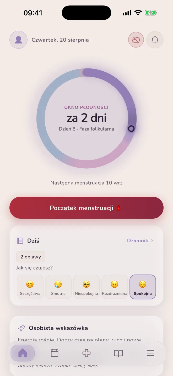 Ekran główny: gdzie jesteś w cyklu